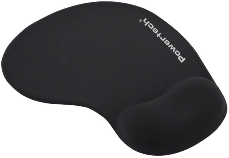 POWERTECH mouse pad PT-1293 με στήριγμα καρπού, 23x19x1.8cm, μαύρο