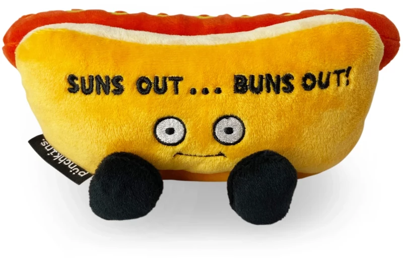 Punchkins Plush Hot Dog Λούτρινο – "Suns Out... Buns Out!"