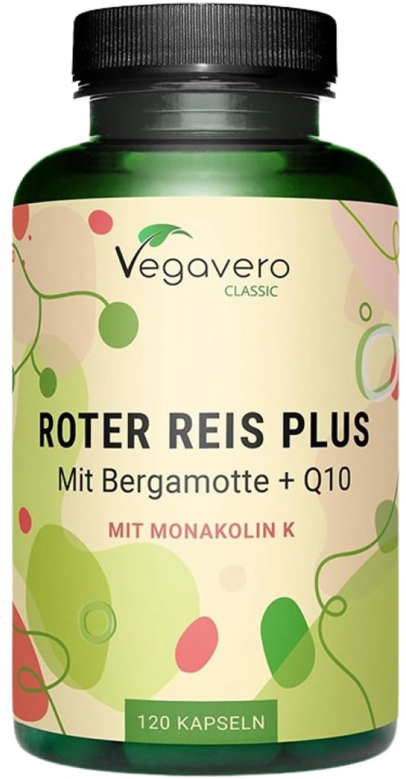 Vegavero Red Yeast Rice | with Bergamot & CoQ10 [120 Κάψουλες]