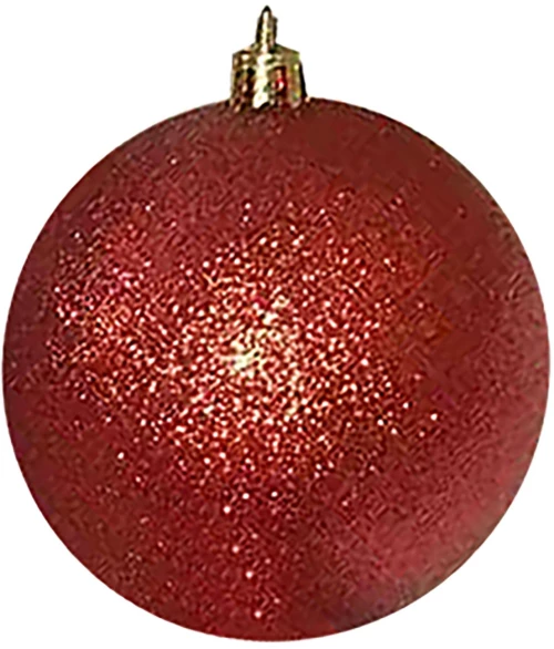 Μπάλα glitter πακ=6τεμ φ6 6cm Xmasfest 1131714 ΚΟΚΚΙΝΟ 93-1694-RED