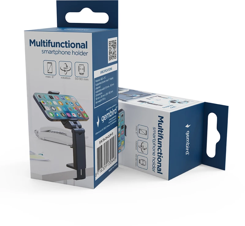 GEMBIRD MULTIFUNCTIONAL SMARTPHONE HOLDER BLACK