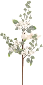 Κλαδί με λευκό πουλί 55cm Vetur BV 92289