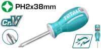 TOTAL Κατσαβίδι νάνος σταυρού PH2Χ38mm (TSDRSPH2038)