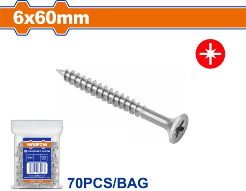 WADFOW Νοβοπανόβιδα γαλβανιζέ 6 Χ 60mm 70 τεμάχια (WXS596A11)