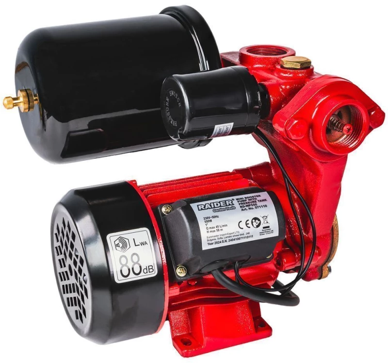Πιεστικό 500 Watt Raider RD-WP550 1"