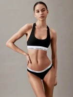 Γυναικεία Μπικίνι Σλιπ Calvin Klein - Μαύρα - λευκό λάστιχο - 3 pack - Cotton