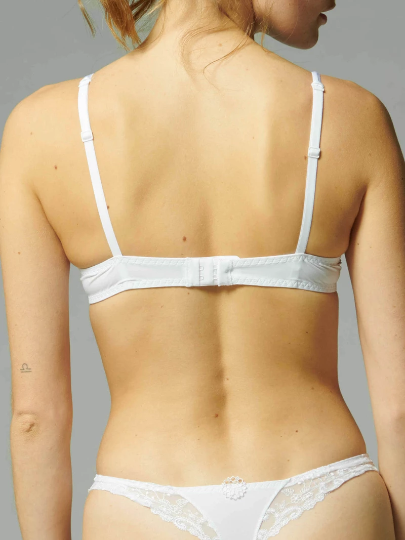 Γυναικείο σουτιέν Simone Pérèle - Λευκό - Δαντέλα - Half Cup C D E - Polyamide - Regular Fit