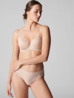 Γυναικείο Tanga slip Simone Pérèle - Μπεζ δαντέλα - Χωρίς ραφές - Polyamide - Regular Fit