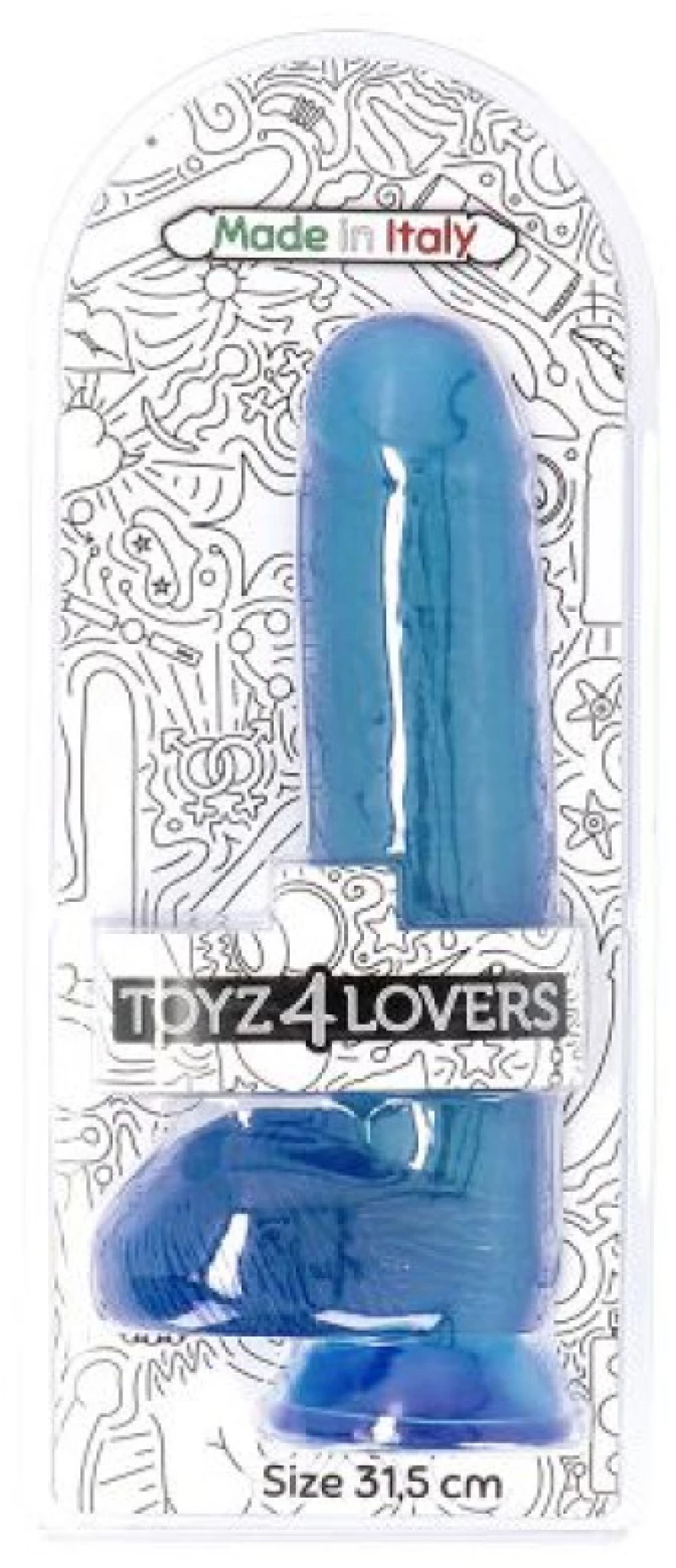 Bruto transparent blue Dildo