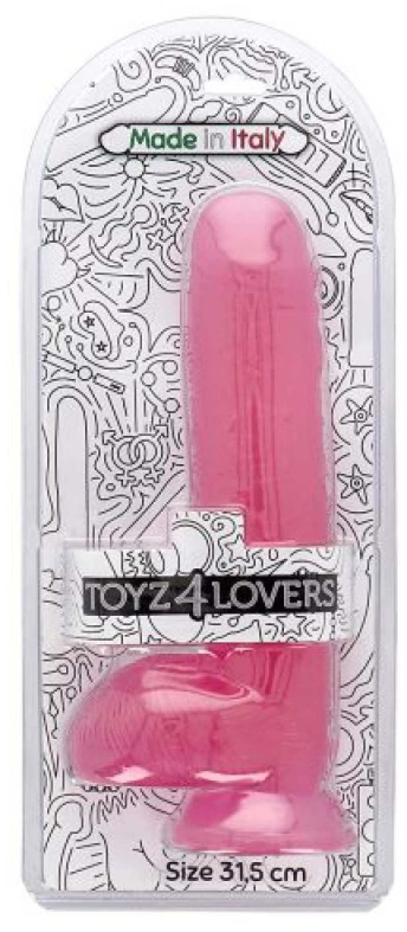 Bruto transparent pink Dildo