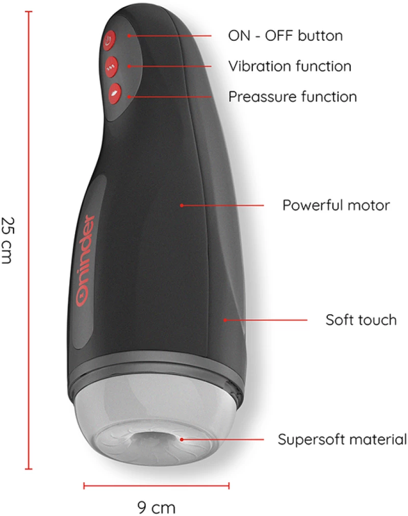 ONINDER - SEOUL RECHARGEABLE MALE MASTURBATOR 10 SPEED - FREE APP