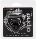 CALIFORNIA EXOTICS - ALPHA DUAL CAGE RING BLACK
