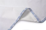 Σελτεδάκι Αδιάβροχο bebe Stars 59 67X90 Λευκό/Σιελ 100%  Cotton