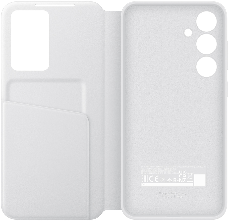 ΘΗΚΗ SAMSUNG S24 FE 5G S721 S-VIEW WALLET COVER EF-ZS721CWEGWW WHITE PACKING OR 'Ασπρο