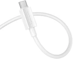 HOCO X107 Favor 60W Καλώδιο Φόρτισης & Δεδομένων Type-C σε Type-C 1m, Λευκό