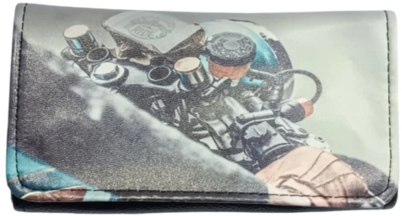 Καπνοσακουλα καπνοθηκη συνθετικη σχεδιο HARLEY 14x8cm 44607-014-2