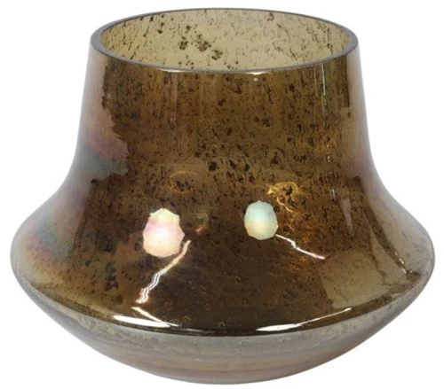 Βάζο γυάλινο  Καφέ Φ23 Η18cm