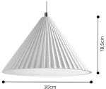 Inlight Κρεμαστό φωτιστικό λευκό από γύψο 1XE27 D:30cm (4065-White)