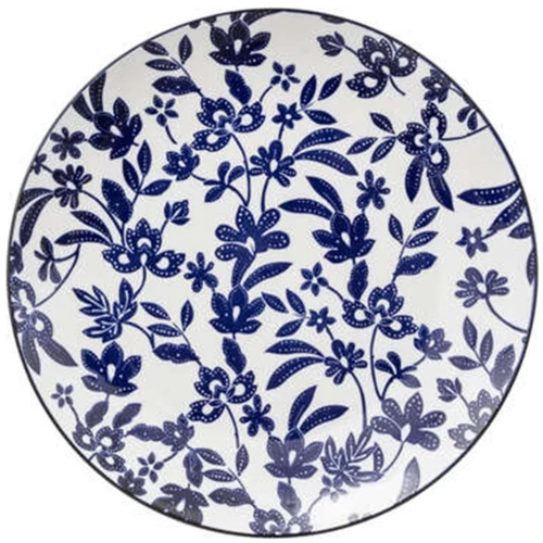 Πιάτο πορσελάνη μπλε/ασπρο MARIA Φ27