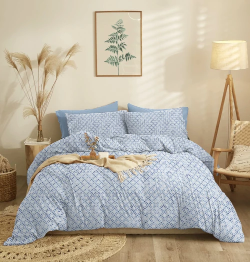 Σεντόνια Σετ "Marta" Mosaic Blue - Μονό (165x260)