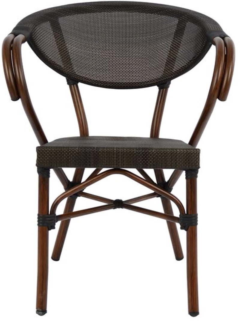 ΠΟΛΥΘΡΟΝΑ ΑΛΟΥΜΙΝΙΟΥ CLAY BAMBOO LOOK ΚΑΦΕ ΜΕ TEXTLINE HM5025 60,5x59x81 cm