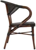 ΠΟΛΥΘΡΟΝΑ ΑΛΟΥΜΙΝΙΟΥ CLAY BAMBOO LOOK ΚΑΦΕ ΜΕ TEXTLINE HM5025 60,5x59x81 cm