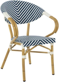 ΠΟΛΥΘΡΟΝΑ BAMBOO LOOK HM5861.02 ΜΠΛΕ-ΛΕΥΚΟ 59x56x82Yεκ.