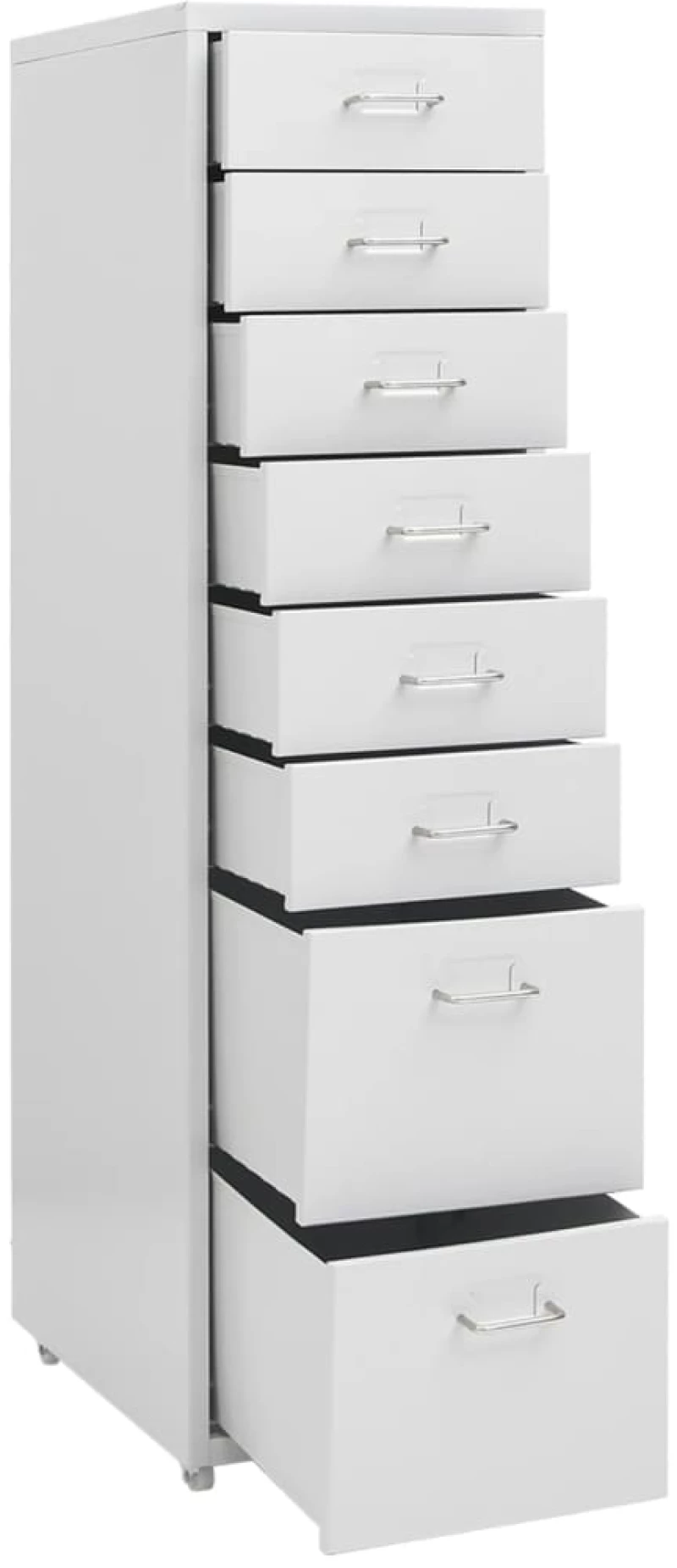 vidaXL Αρχειοθήκη Φορητή Γκρι 28 x 41 x 109 εκ. Μεταλλική