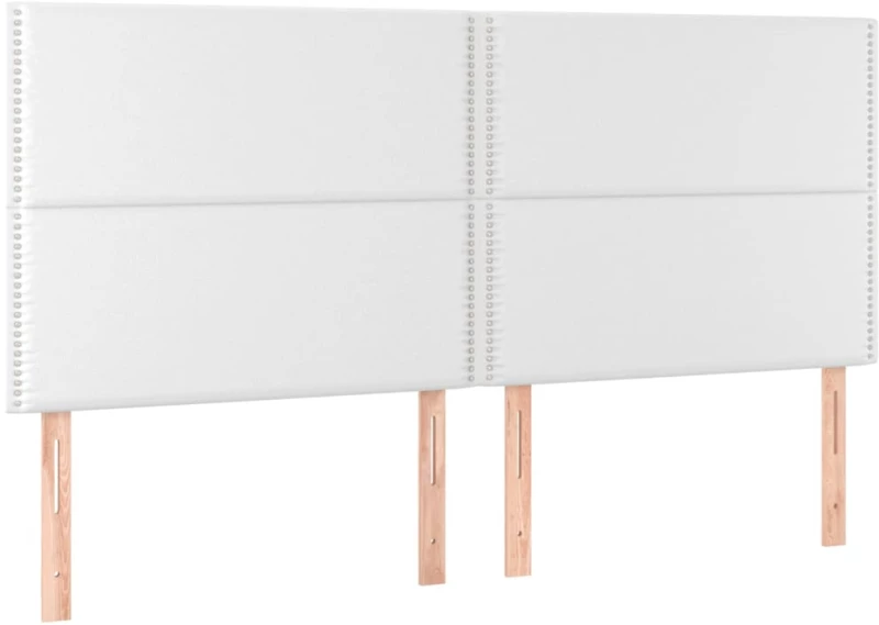 vidaXL Κεφαλάρι Κρεβατιού LED Λευκό 200x5x118/128 εκ