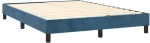 vidaXL Κρεβάτι Boxspring με Στρώμα Σκούρο Μπλε 140x200 εκ. Βελούδινο