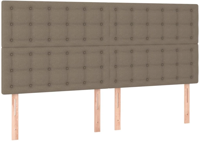 vidaXL Κρεβάτι Boxspring με Στρώμα Taupe 180x200 εκ. Υφασμάτινο