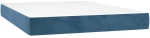 vidaXL Κρεβάτι Boxspring με Στρώμα Σκούρο Μπλε 140x200 εκ. Βελούδινο