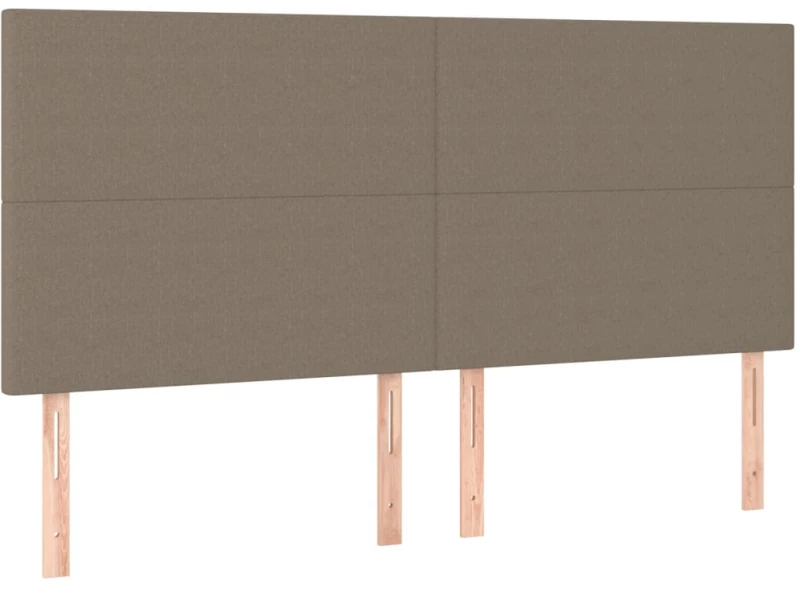 vidaXL Κρεβάτι Boxspring με Στρώμα Taupe 180x200 εκ. Υφασμάτινο