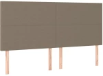 vidaXL Κρεβάτι Boxspring με Στρώμα Taupe 180x200 εκ. Υφασμάτινο