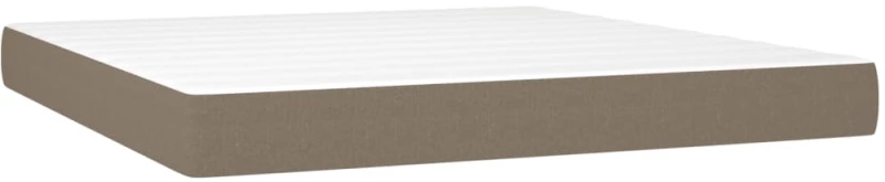 vidaXL Κρεβάτι Boxspring με Στρώμα Taupe 180x200 εκ. Υφασμάτινο