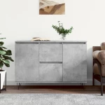 vidaXL Μπουφές Γκρι Σκυροδέματος 104x35x70 εκ. από Επεξεργασμένο Ξύλο