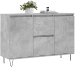 vidaXL Μπουφές Γκρι Σκυροδέματος 104x35x70 εκ. από Επεξεργασμένο Ξύλο