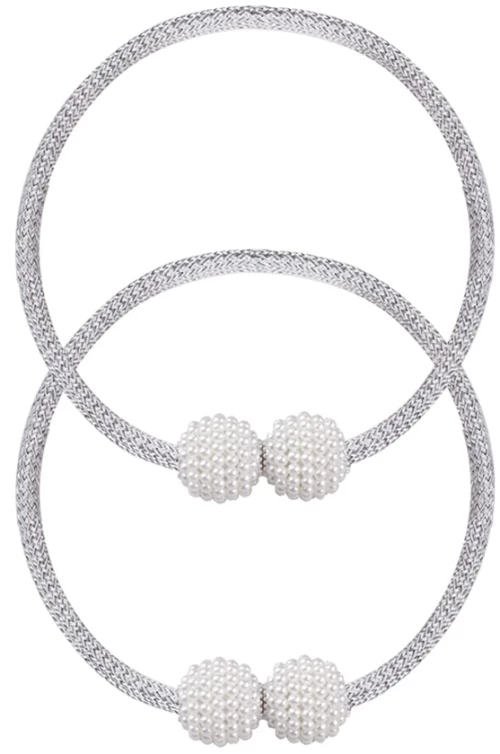 ROXXANI δέστρα κουρτίνας RXN-0024, μαγνητική, 43cm, γκρι, 2τμχ