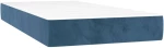 vidaXL Κρεβάτι Boxspring με Στρώμα Σκούρο Μπλε 100x200 εκ. Βελούδινο