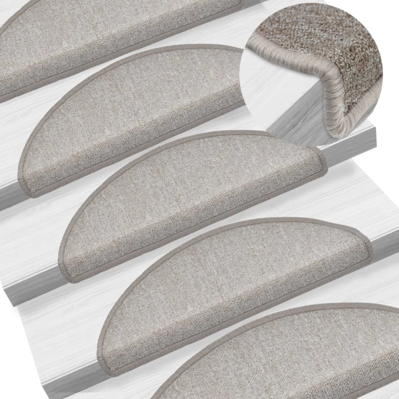 vidaXL Πατάκια Σκάλας 10 τεμ. Taupe 65x24x4 εκ.