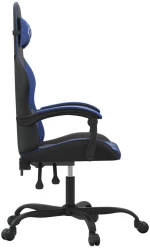 vidaXL Καρέκλα Gaming Μαύρο/Μπλε από Συνθετικό Δέρμα