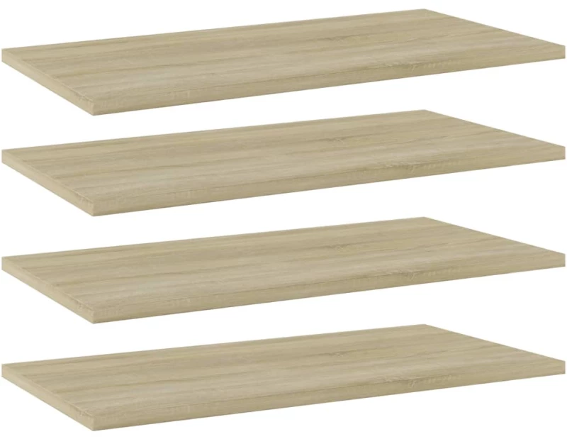 vidaXL Ράφια Βιβλιοθήκης 4 τεμ. Sonoma Δρυς 60x30x1,5 εκ. Μοριοσανίδα