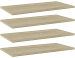 vidaXL Ράφια Βιβλιοθήκης 4 τεμ. Sonoma Δρυς 60x30x1,5 εκ. Μοριοσανίδα