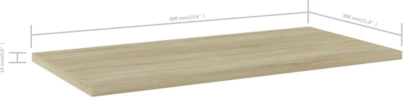 vidaXL Ράφια Βιβλιοθήκης 4 τεμ. Sonoma Δρυς 60x30x1,5 εκ. Μοριοσανίδα