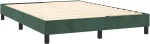 vidaXL Κρεβάτι Boxspring με Στρώμα Σκούρο Πράσινο 140x190εκ. Βελούδινο