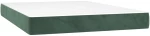 vidaXL Κρεβάτι Boxspring με Στρώμα Σκούρο Πράσινο 140x190εκ. Βελούδινο