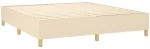 vidaXL Κρεβάτι Boxspring με Στρώμα & LED Κρεμ 160x200 εκ. Υφασμάτινο