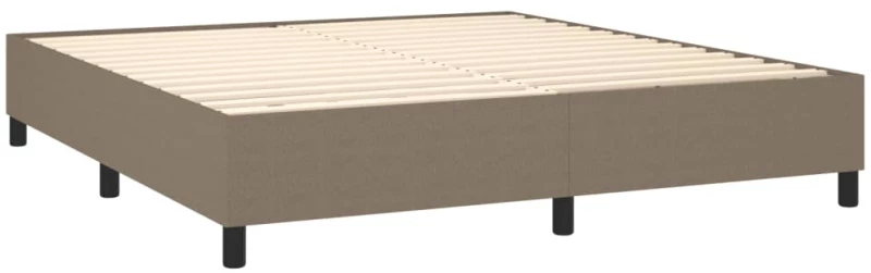 vidaXL Κρεβάτι Boxspring με Στρώμα Taupe 160x200 εκ. Υφασμάτινο