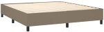 vidaXL Κρεβάτι Boxspring με Στρώμα Taupe 160x200 εκ. Υφασμάτινο