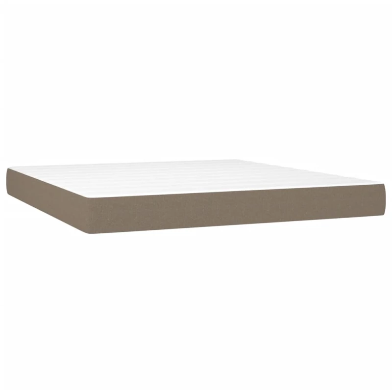vidaXL Κρεβάτι Boxspring με Στρώμα Taupe 160x200 εκ. Υφασμάτινο
